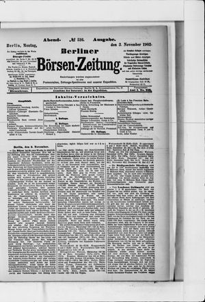 Berliner Börsen-Zeitung vom 03.11.1902