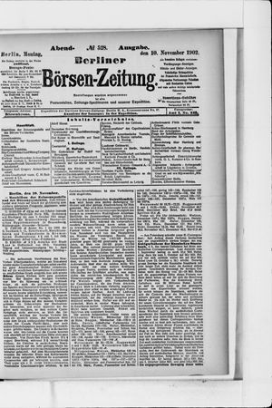 Berliner Börsen-Zeitung on Nov 10, 1902