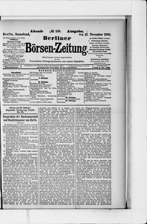 Berliner Börsen-Zeitung on Nov 15, 1902