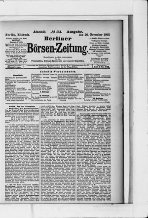 Berliner Börsen-Zeitung on Nov 26, 1902