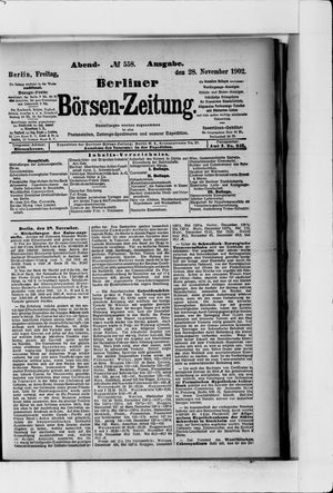 Berliner Börsen-Zeitung vom 28.11.1902