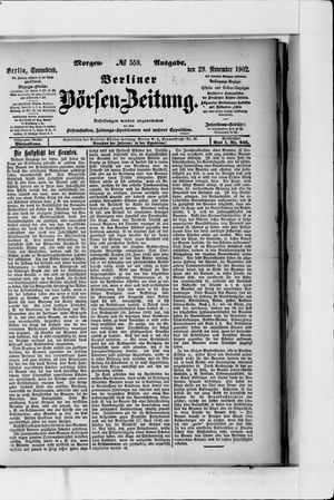 Berliner Börsen-Zeitung vom 29.11.1902