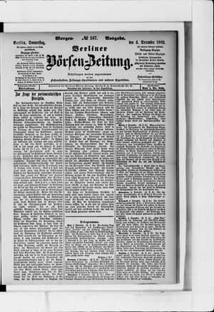 Berliner Börsen-Zeitung vom 04.12.1902