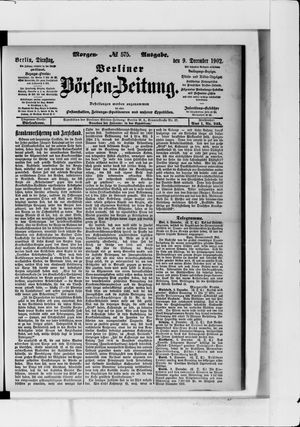 Berliner Börsen-Zeitung vom 09.12.1902