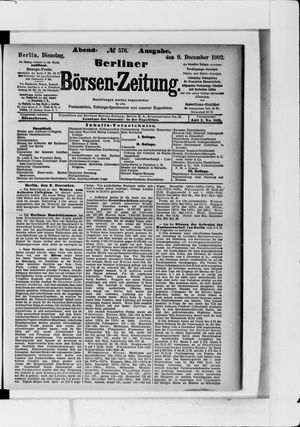 Berliner Börsen-Zeitung vom 09.12.1902