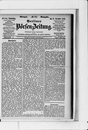 Berliner Börsen-Zeitung vom 11.12.1902