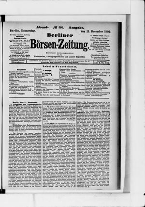 Berliner Börsen-Zeitung vom 11.12.1902