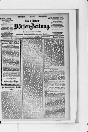 Berliner Börsen-Zeitung vom 19.12.1902