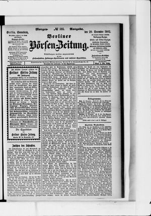Berliner Börsen-Zeitung vom 20.12.1902