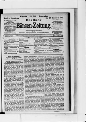 Berliner Börsen-Zeitung vom 20.12.1902