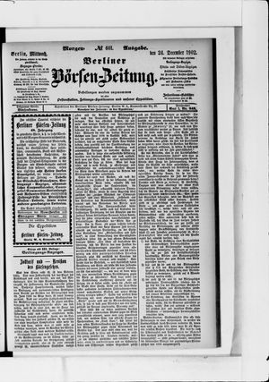 Berliner Börsen-Zeitung on Dec 24, 1902