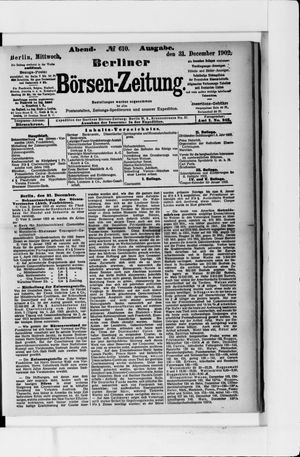 Berliner Börsen-Zeitung on Dec 31, 1902