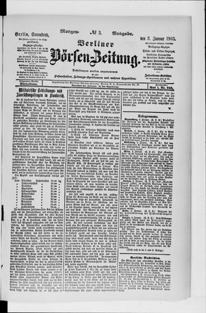 Berliner Börsen-Zeitung vom 03.01.1903
