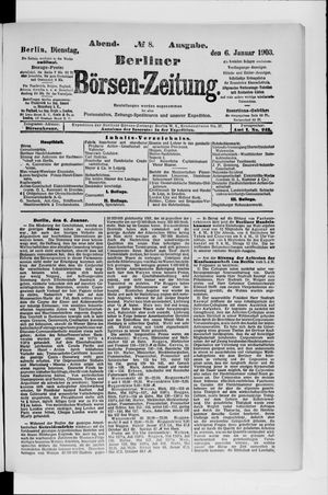 Berliner Börsen-Zeitung vom 06.01.1903