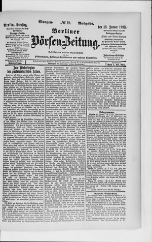 Berliner Börsen-Zeitung vom 13.01.1903