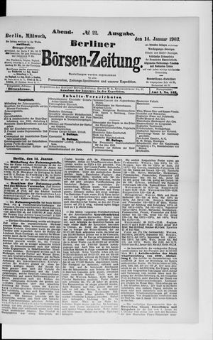 Berliner Börsen-Zeitung vom 14.01.1903