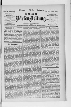 Berliner Börsen-Zeitung vom 29.01.1903