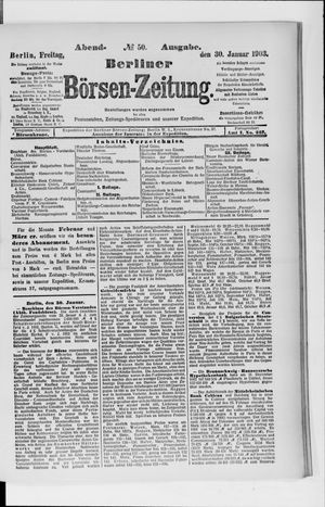 Berliner Börsen-Zeitung on Jan 30, 1903