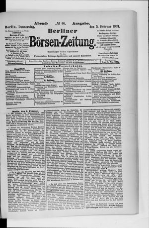 Berliner Börsen-Zeitung vom 05.02.1903