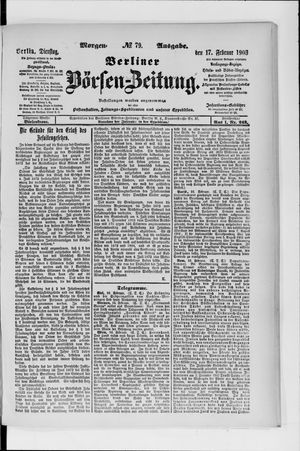 Berliner Börsen-Zeitung vom 17.02.1903