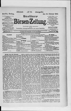Berliner Börsen-Zeitung vom 20.02.1903