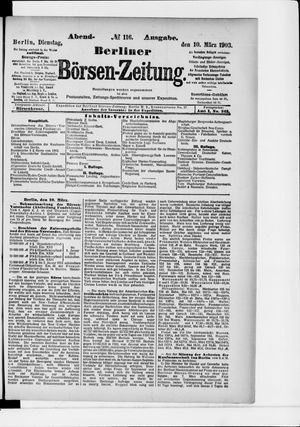 Berliner Börsen-Zeitung vom 10.03.1903