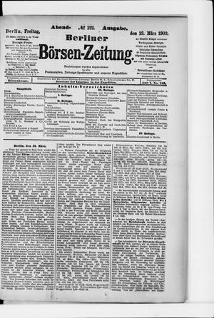 Berliner Börsen-Zeitung vom 13.03.1903