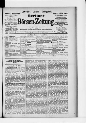 Berliner Börsen-Zeitung vom 21.03.1903