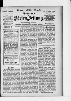 Berliner Börsen-Zeitung vom 26.03.1903