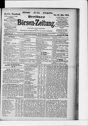 Berliner Börsen-Zeitung vom 28.03.1903