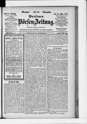 Berliner Börsen-Zeitung vom 29.03.1903