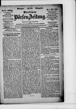 Berliner Börsen-Zeitung vom 01.04.1903