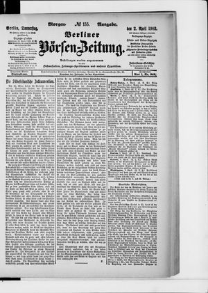 Berliner Börsen-Zeitung vom 02.04.1903