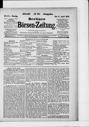 Berliner Börsen-Zeitung vom 06.04.1903