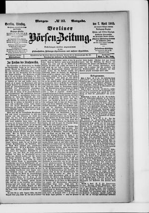 Berliner Börsen-Zeitung vom 07.04.1903