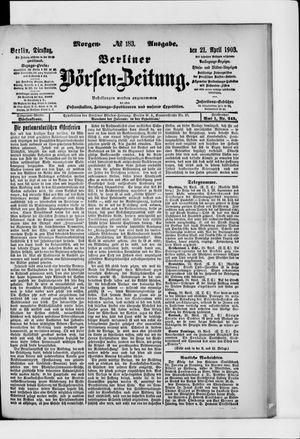 Berliner Börsen-Zeitung on Apr 21, 1903