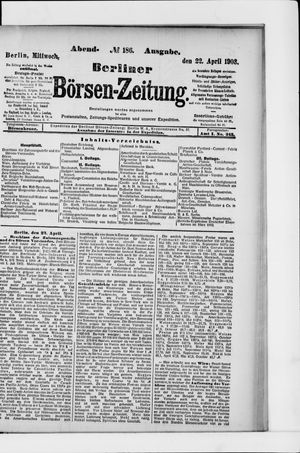 Berliner Börsen-Zeitung on Apr 22, 1903