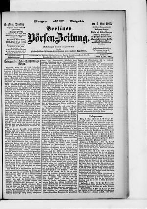 Berliner Börsen-Zeitung on May 5, 1903