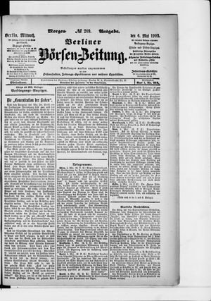 Berliner Börsen-Zeitung on May 6, 1903