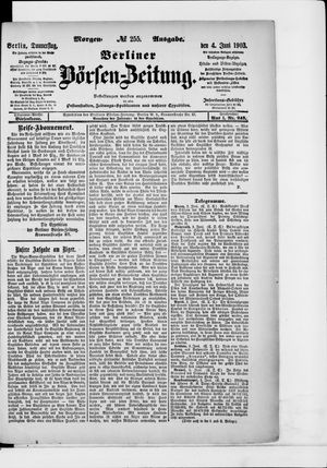 Berliner Börsen-Zeitung vom 04.06.1903