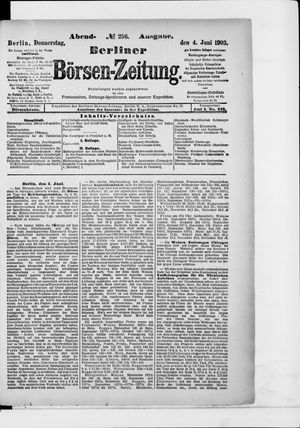 Berliner Börsen-Zeitung vom 04.06.1903