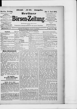 Berliner Börsen-Zeitung on Jun 5, 1903