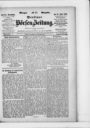 Berliner Börsen-Zeitung on Jun 13, 1903