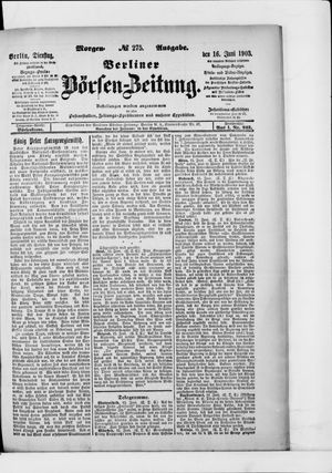 Berliner Börsen-Zeitung vom 16.06.1903