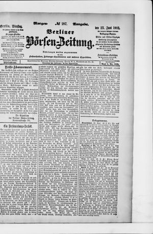 Berliner Börsen-Zeitung vom 23.06.1903