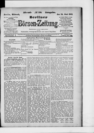 Berliner Börsen-Zeitung on Jun 24, 1903