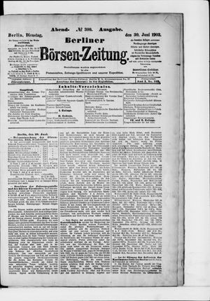 Berliner Börsen-Zeitung vom 30.06.1903
