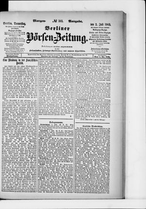 Berliner Börsen-Zeitung on Jul 2, 1903