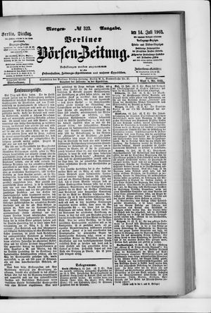 Berliner Börsen-Zeitung on Jul 14, 1903