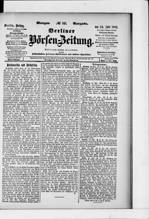 Berliner Börsen-Zeitung vom 24.07.1903